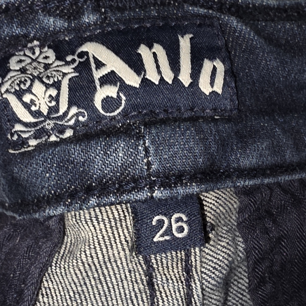 Anlo Dark Blue Cropped Jeans - Picture 3 of 4